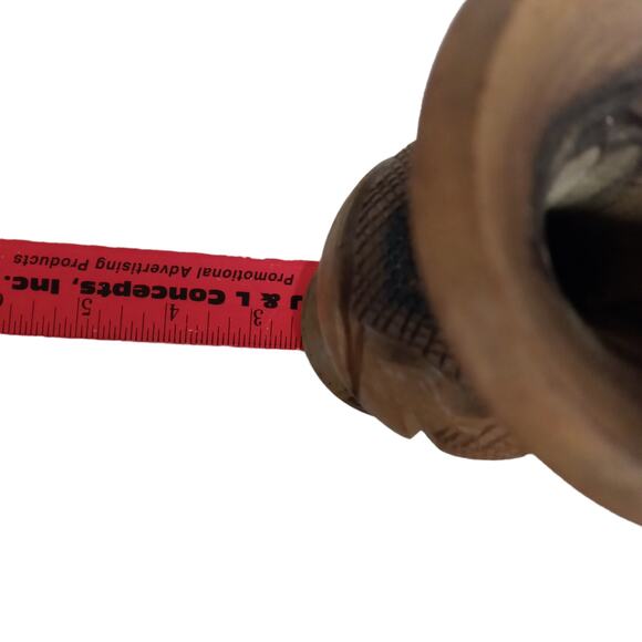 Olive Wood Vase Handcrafted Bethlehem 1960s Tilted 6" Vintage Decor 🌿 - Picture 6 of 10